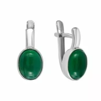 Серебряные серьги с агатом