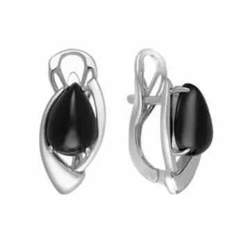 Серебряные серьги с агатом