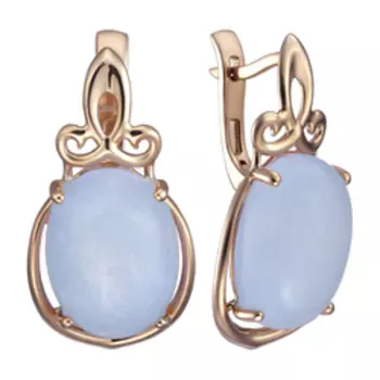 Серебряные серьги с аквамаринами