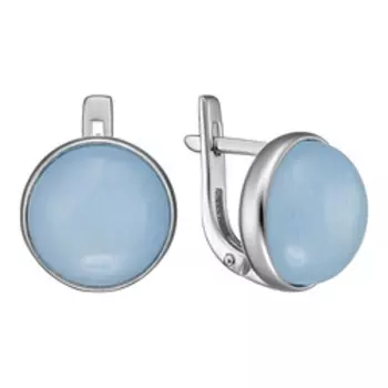 Серебряные серьги с аквамаринами