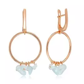 Серебряные серьги с аквамарином