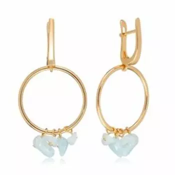 Серебряные серьги с аквамарином