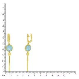 Серебряные серьги с аквамарином