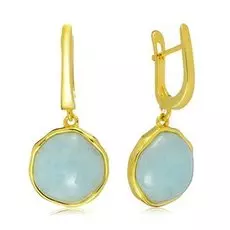 Серебряные серьги с аквамарином