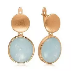 Серебряные серьги с аквамарином