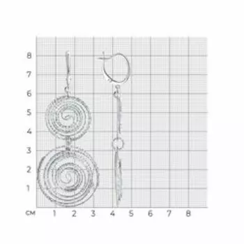 Серебряные серьги с алмазной гранью