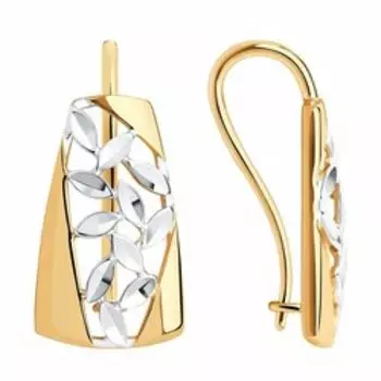 Серебряные серьги с алмазной гранью