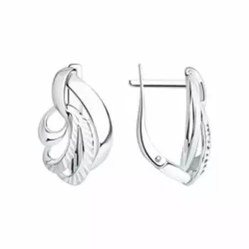 Серебряные серьги с алмазной гранью