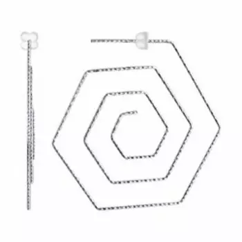 Серебряные серьги с алмазной гранью