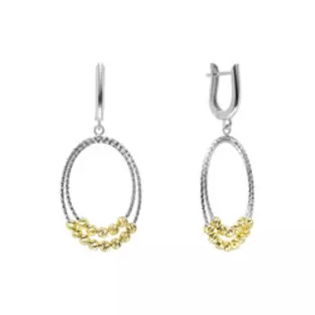 Серебряные серьги с алмазной обработкой