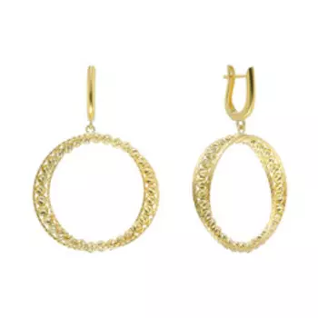 Серебряные серьги с алмазной обработкой