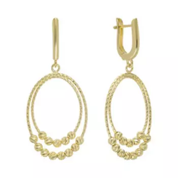 Серебряные серьги с алмазной обработкой