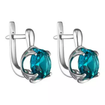 Серебряные серьги с алпанитами Параиба