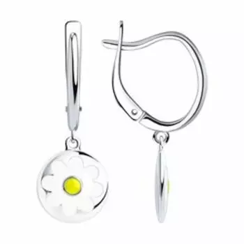 Серебряные серьги с эмалью