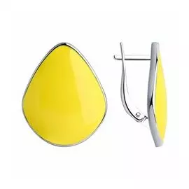 Серебряные серьги с эмалью