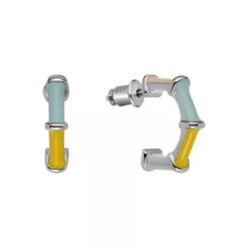 Серебряные серьги с эмалью