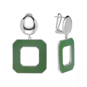 Серебряные серьги с эмалью