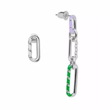 Серебряные серьги с эмалью