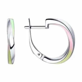 Серебряные серьги с эмалью