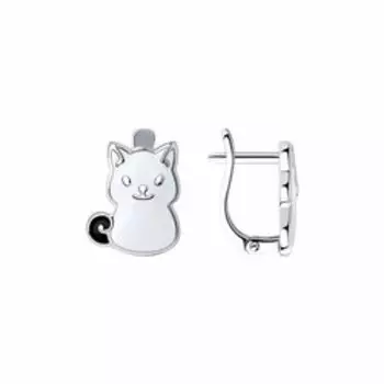 Серебряные серьги с эмалью