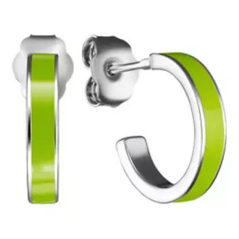 Серебряные серьги с эмалью