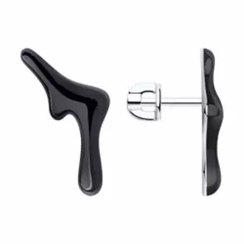 Серебряные серьги с эмалью