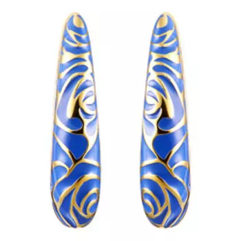 Серебряные серьги с эмалью