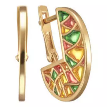 Серебряные серьги с эмалью