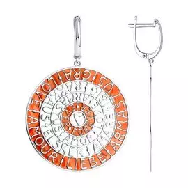 Серебряные серьги с эмалью