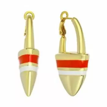 Серебряные серьги с эмалью