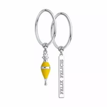 Серебряные серьги с эмалью "Гарри Поттер"