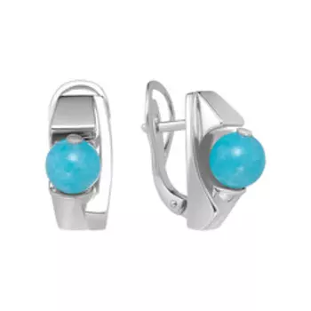 Серебряные серьги с амазонитами