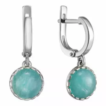 Серебряные серьги с амазонитами