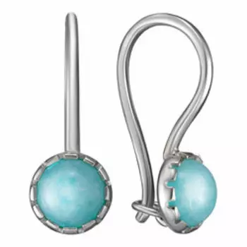 Серебряные серьги с амазонитами