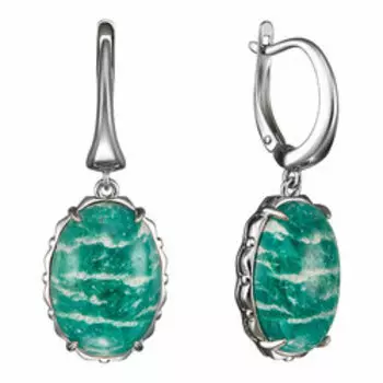 Серебряные серьги с амазонитами