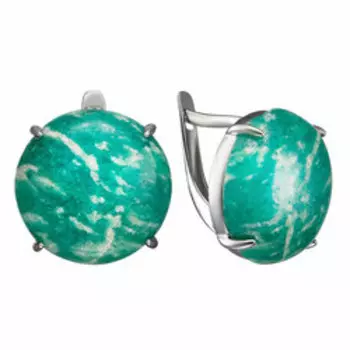 Серебряные серьги с амазонитами