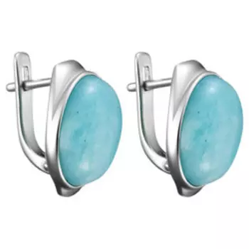 Серебряные серьги с амазонитами