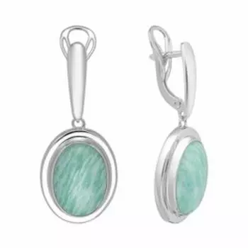 Серебряные серьги с амазонитами