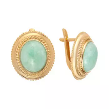 Серебряные серьги с амазонитами