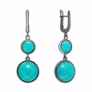 Серебряные серьги с амазонитами