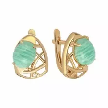 Серебряные серьги с амазонитами