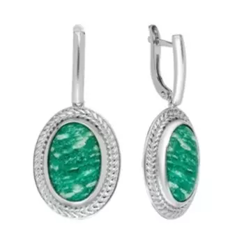 Серебряные серьги с амазонитом