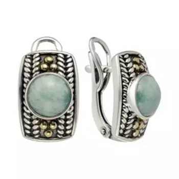 Серебряные серьги с амазонитом