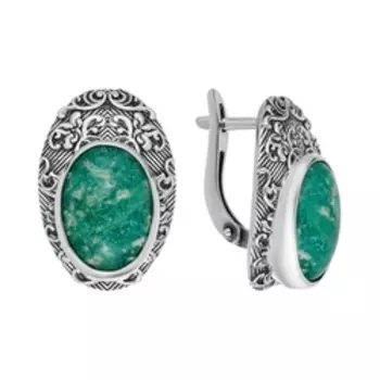 Серебряные серьги с амазонитом