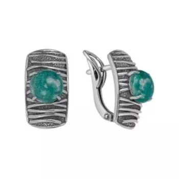 Серебряные серьги с амазонитом