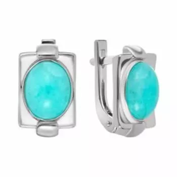 Серебряные серьги с амазонитом