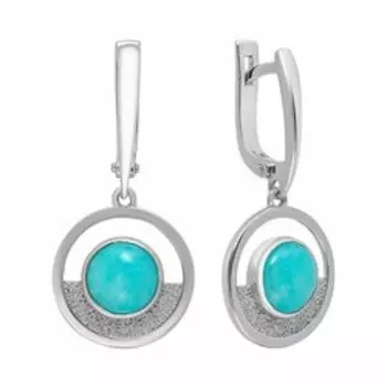 Серебряные серьги с амазонитом