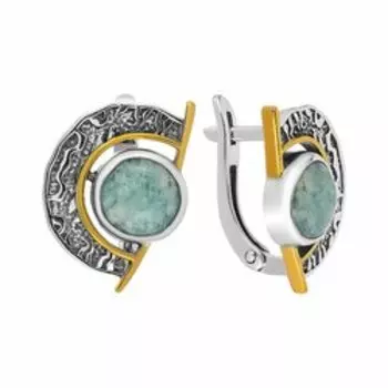 Серебряные серьги с амазонитом