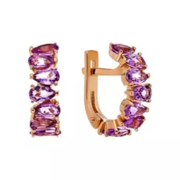 Серебряные серьги с аметистами