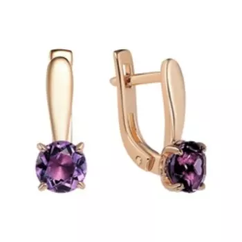 Серебряные серьги с аметистами